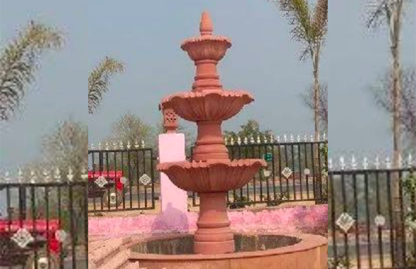 Red fountain
