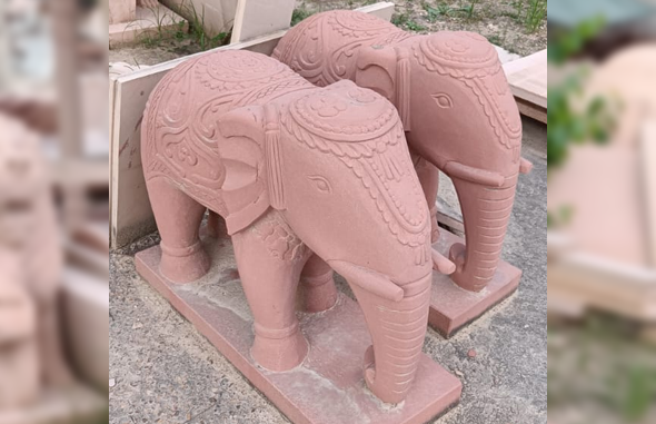 Red Stone Elephant