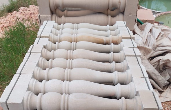 Mint Stone Railing Pillar